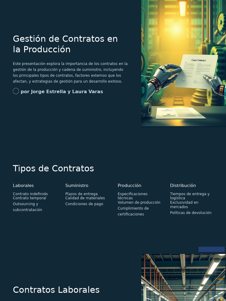 Gestión de Contratos en Producción | PDF | Outsourcing | Logística