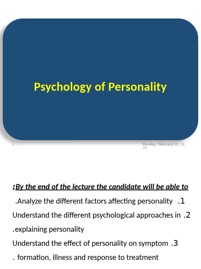 Understanding Personality Factors and Theories | PDF | Self Efficacy ...