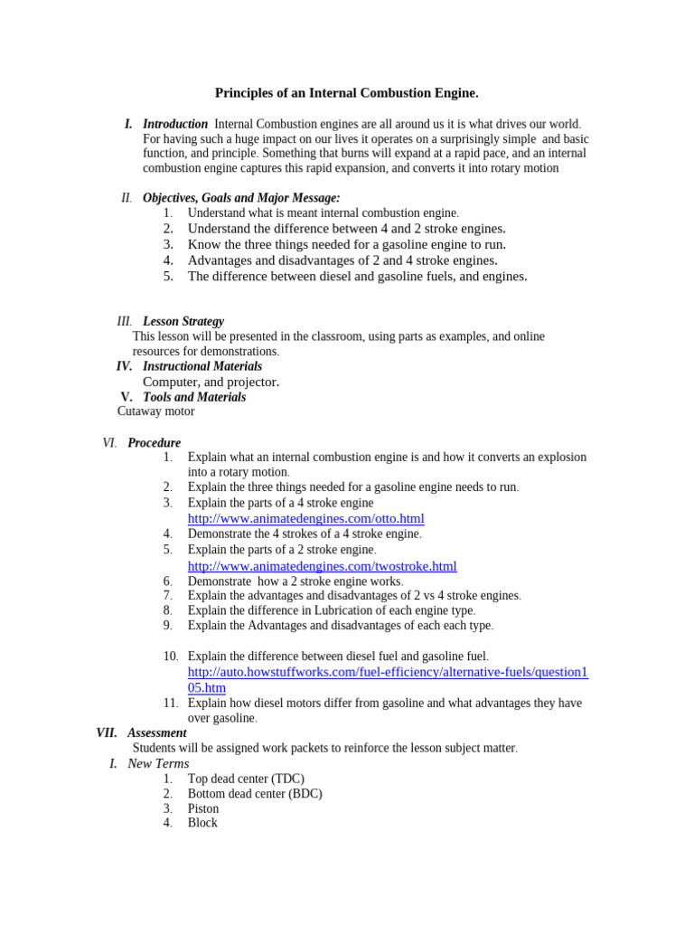 Understanding Internal Combustion Engines | PDF | Internal Combustion ...