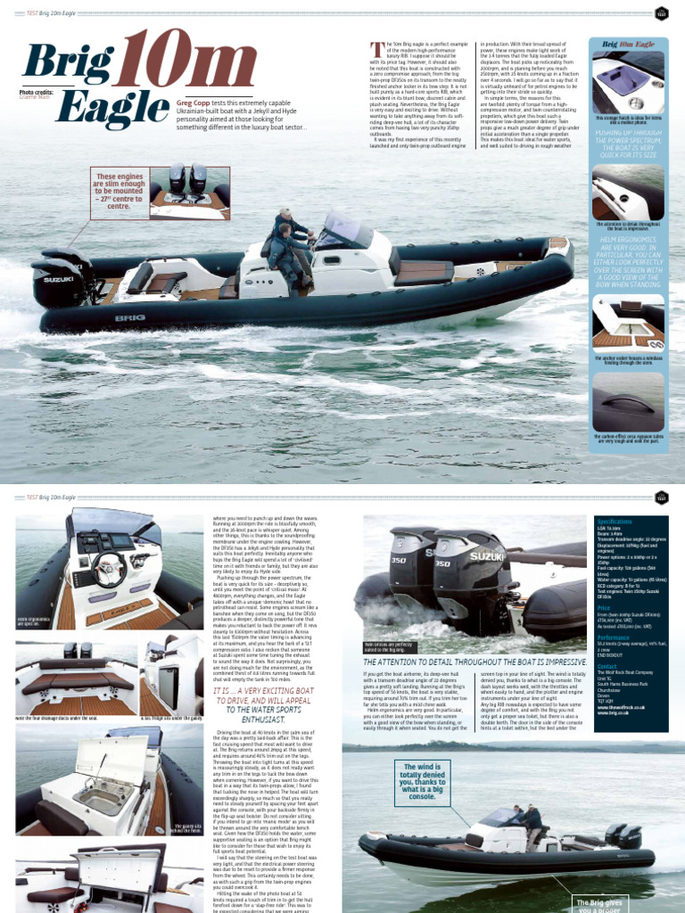Brig 10m Eagle Performance Review | PDF | Vehicles