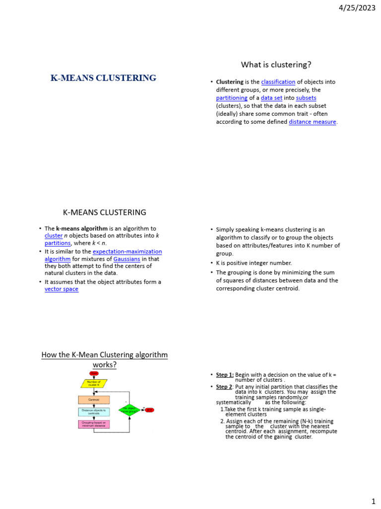 K-MEANS CLUSTERING ppt kpu | PDF | Cluster Analysis | Algorithms And ... image.