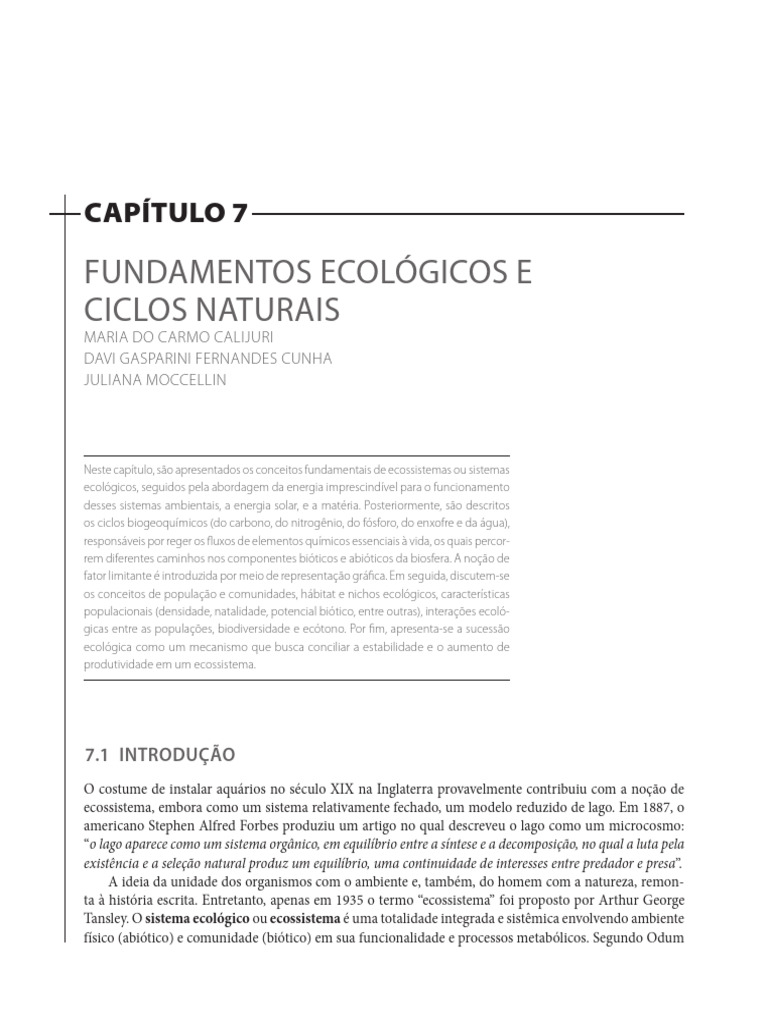Fundamentos de Ecossistemas e Ciclos Naturais | PDF | Ecossistema ...