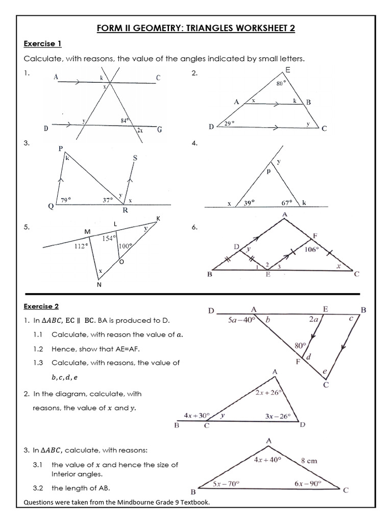 F2 Triangles WS 2 - Mindbourne 2024 | PDF