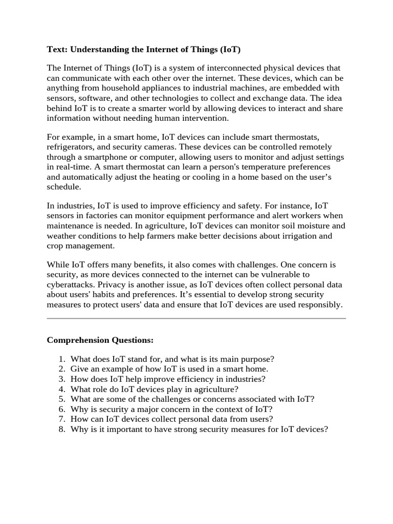 Understanding the Internet of Things (IoT) | PDF