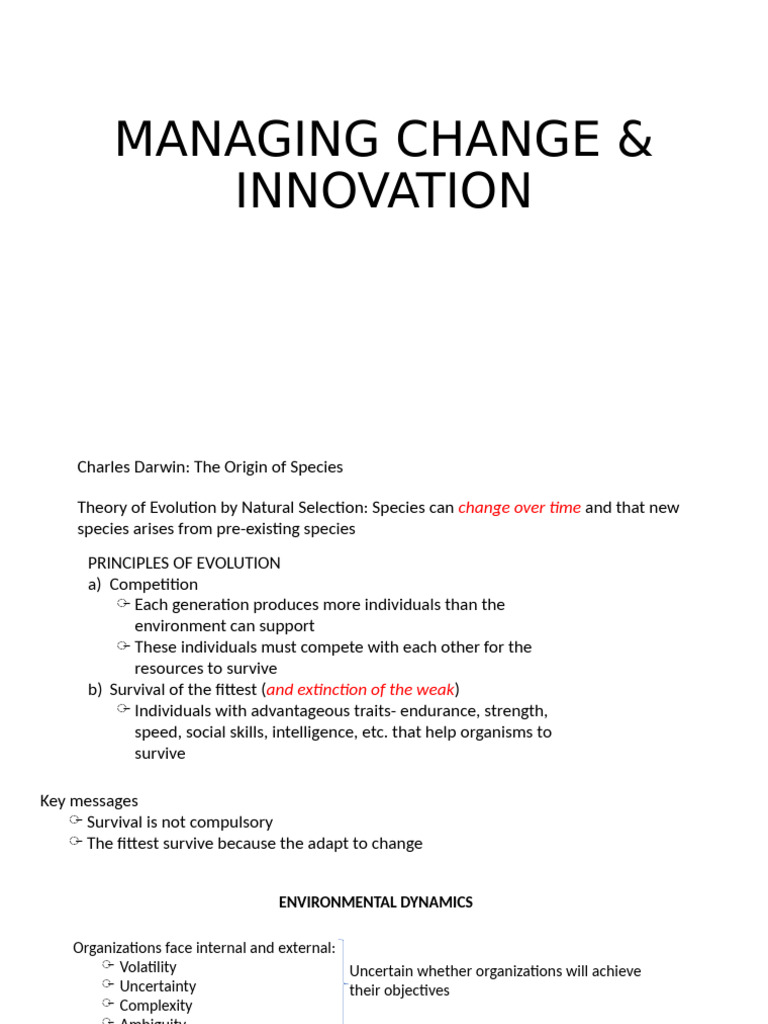 Change Management and Innovation Strategies | PDF | Psychological ...