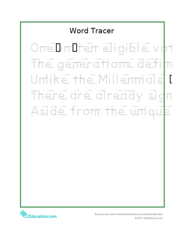 Word Tracer | PDF