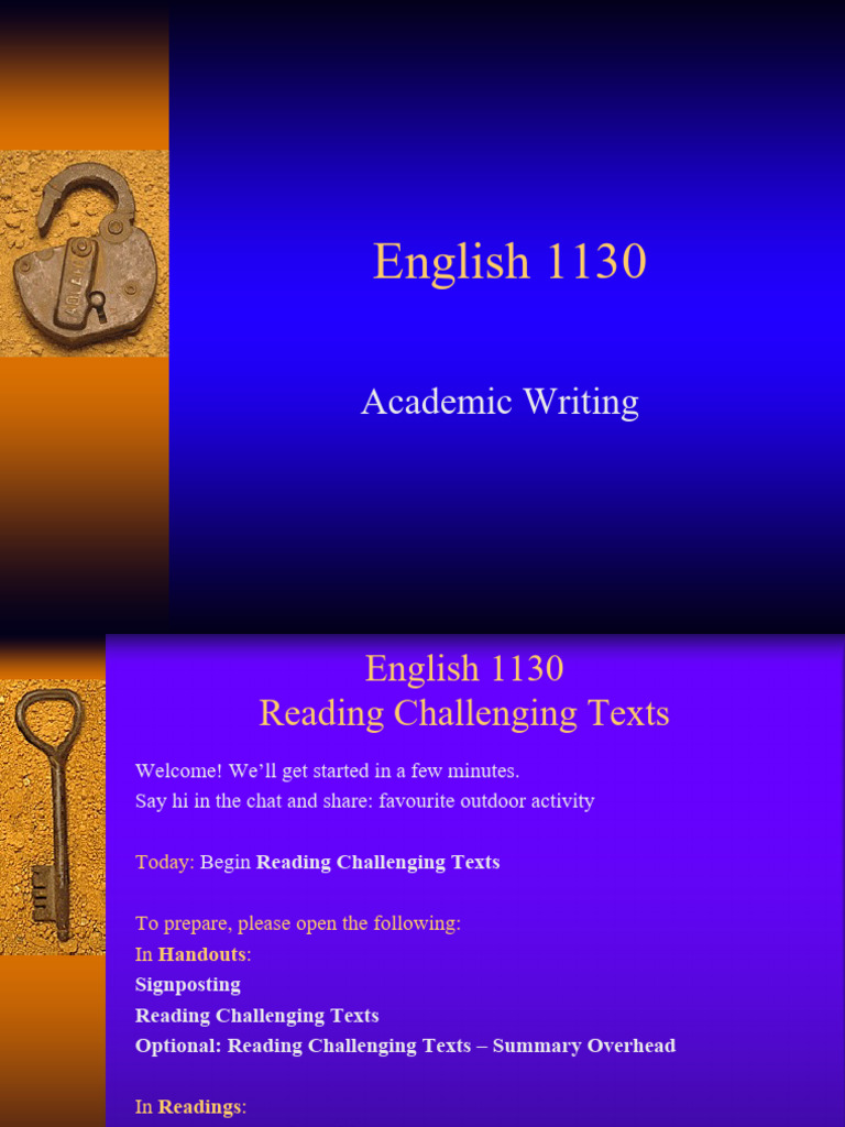 1130 Week Six Reading Challenging Texts Tuesday 1 | PDF | Gender ...