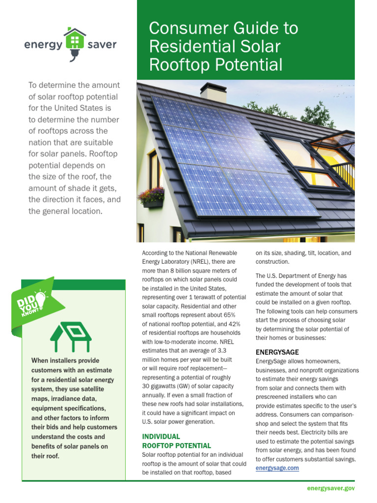 Solar Rooftop Potential Guide | PDF | Photovoltaics | Solar Power