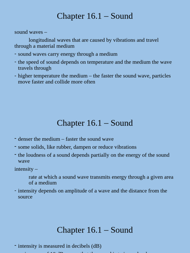 Physical+Science+Chapter+16 1+notes | PDF | Sound | Ear