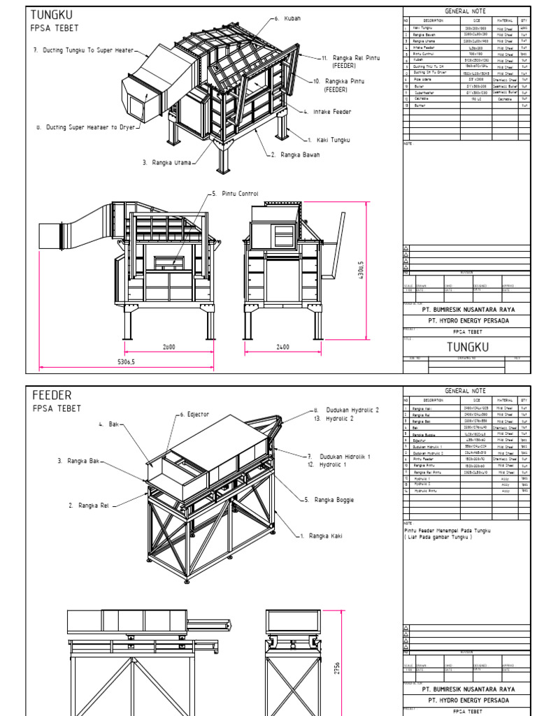 Tungku and Feeder Design Specifications | PDF | Materials | Mechanical ...