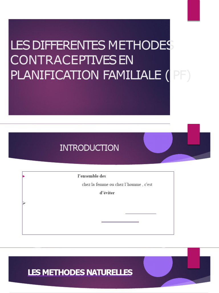 Méthodes naturelles de contraception | PDF | Contraception | Pilule ...