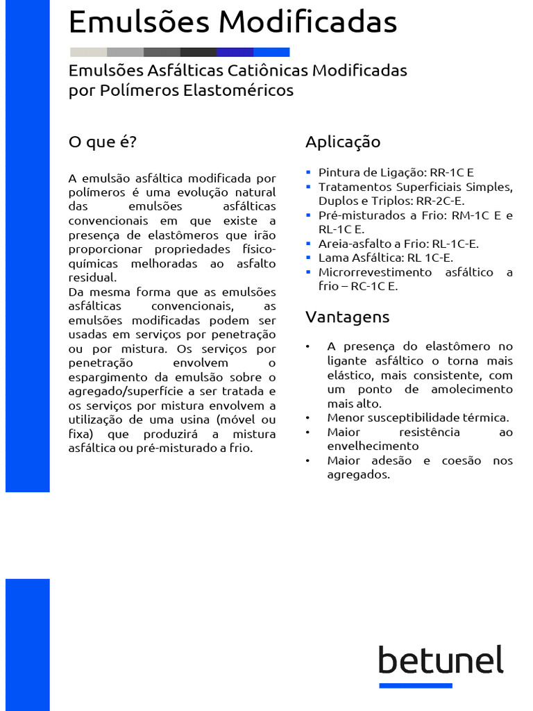 Emulsões Asfálticas Modificadas por Polímeros | PDF