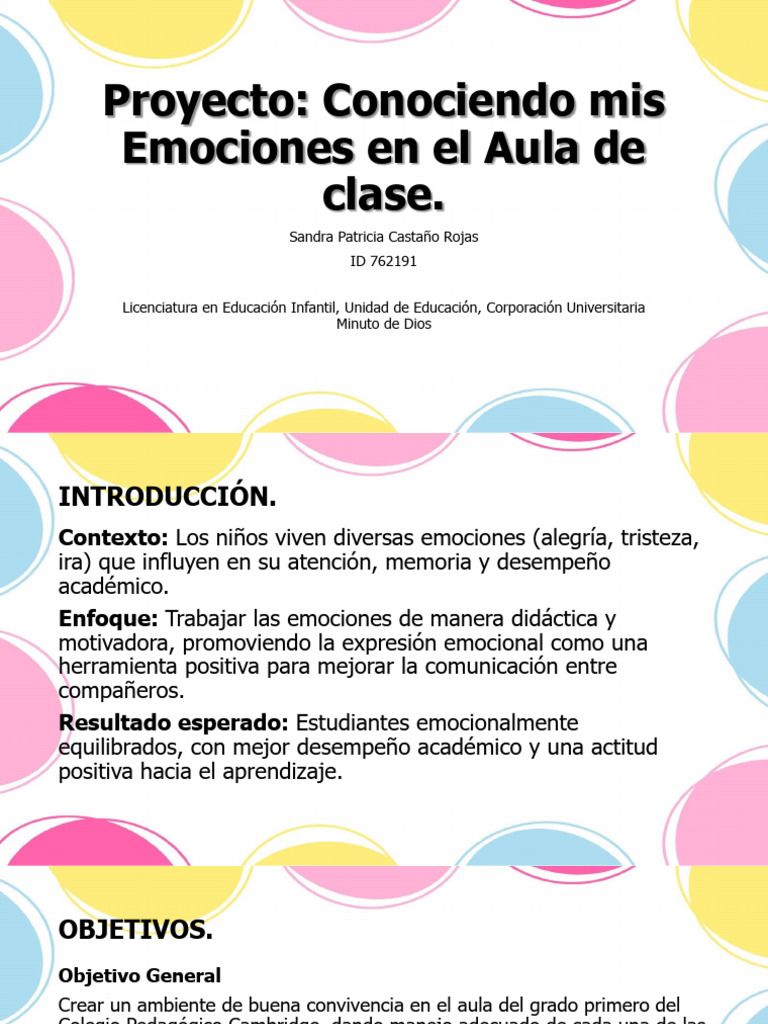 Manejo de Emociones en el Aula | PDF | Las emociones | Educación de la ...