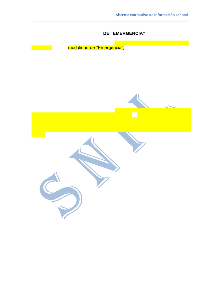 Contrato de Trabajo por Emergencia Laboral | PDF | Derecho laboral