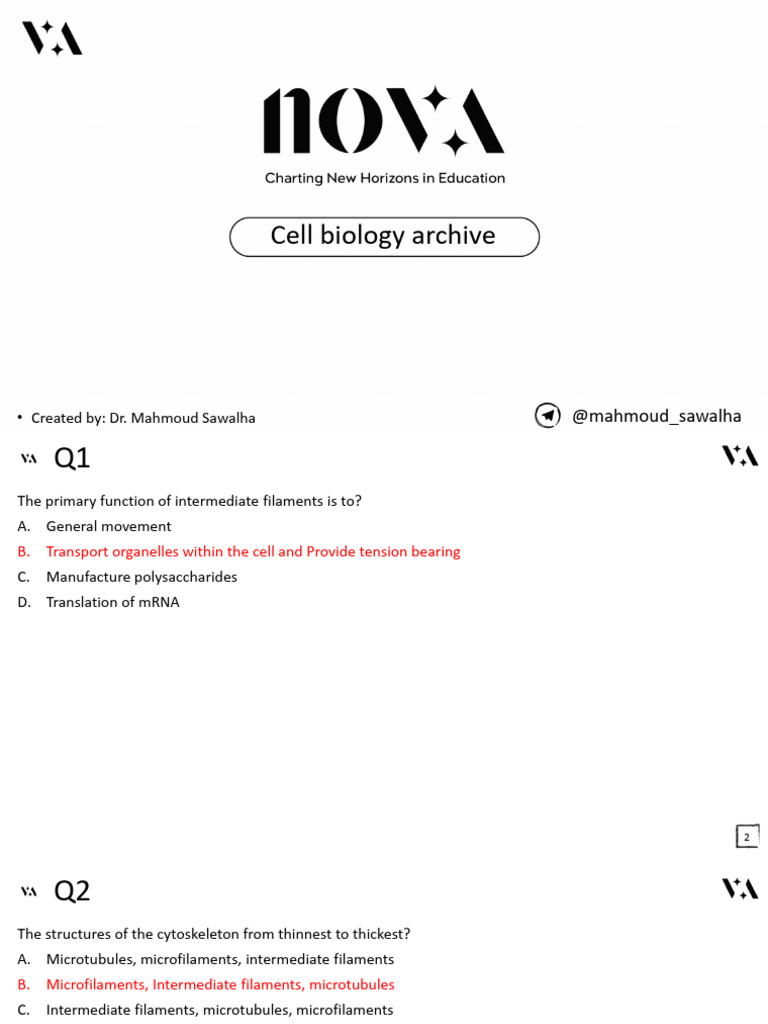 Cell Biology Final Archrive | PDF | Cell (Biology) | Biology