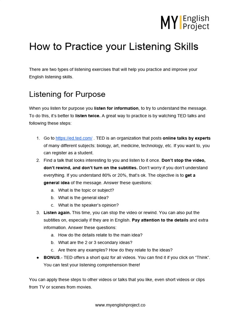 How to practice your listening skills pdf human communication