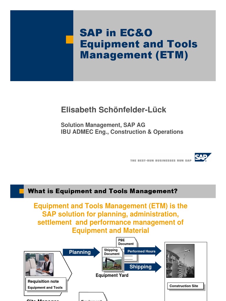 ETM Overview en | PDF | Renting | Procurement