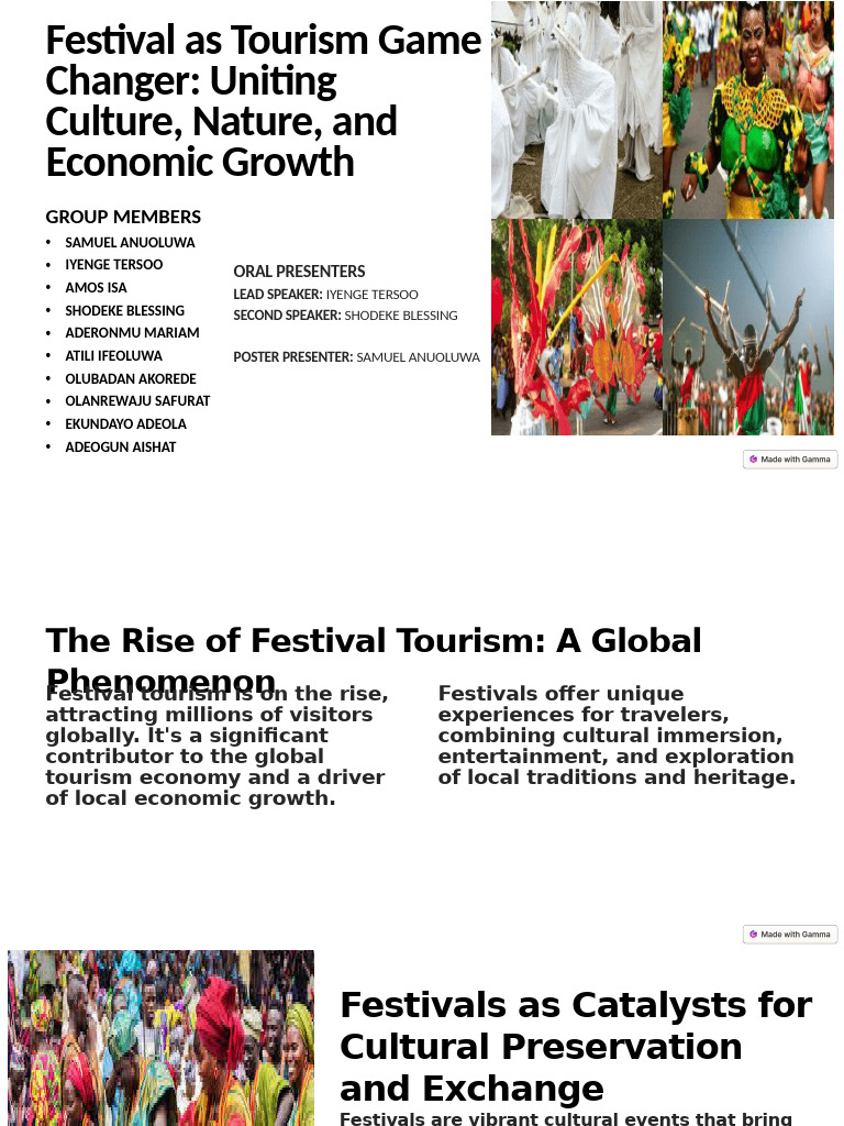 Festival Tourism: Culture and Economy Unite | PDF | Infrastructure ...