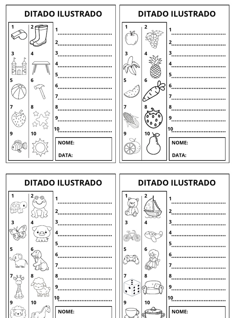 Ditado Ilustrado para 2º Ano | PDF
