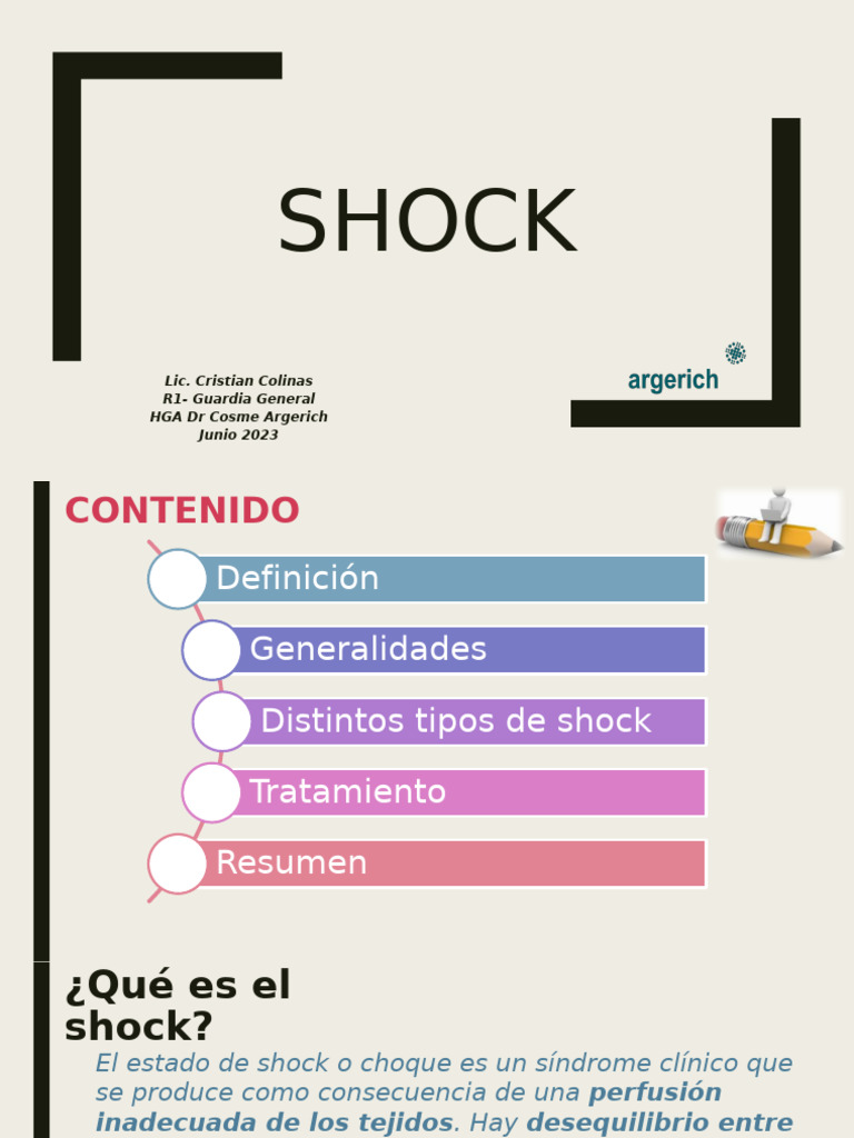 Shock | PDF | Choque (circulatorio) | Sistema cardiovascular