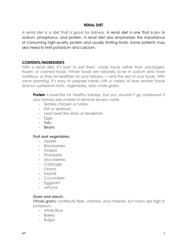 DIETARY GUIDELINES FOR RENAL DISEASE visual data 2