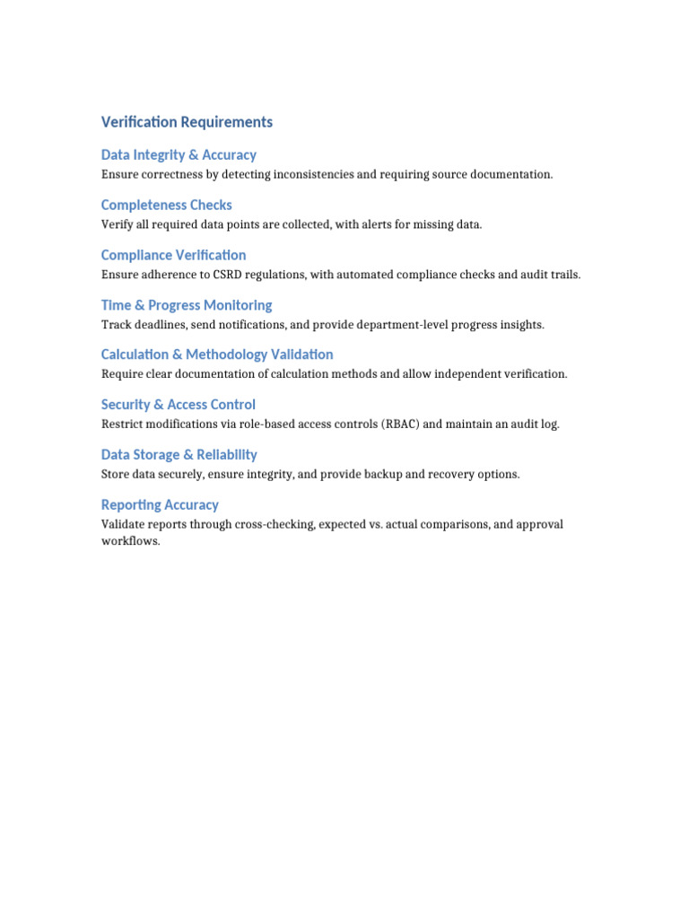 Verification Requirements Overview | PDF