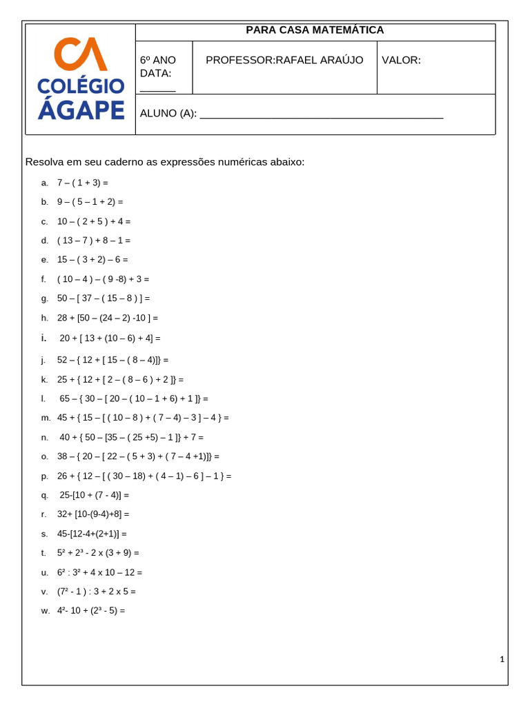 トミカくじ2 3 8✖️2 9✖️2 6 4 Expressões Numéricas 6º Ano | PDF
