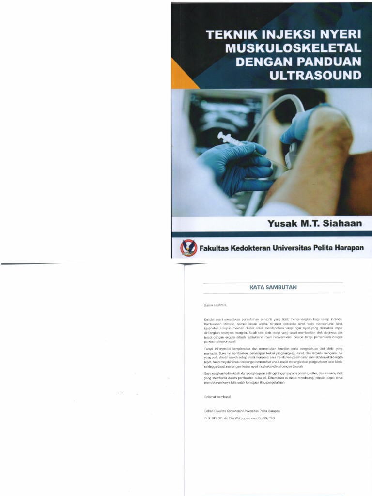 Teknik Injeksi Nyeri Muskuloskeletal Dengan Panduan Ultrasound | PDF