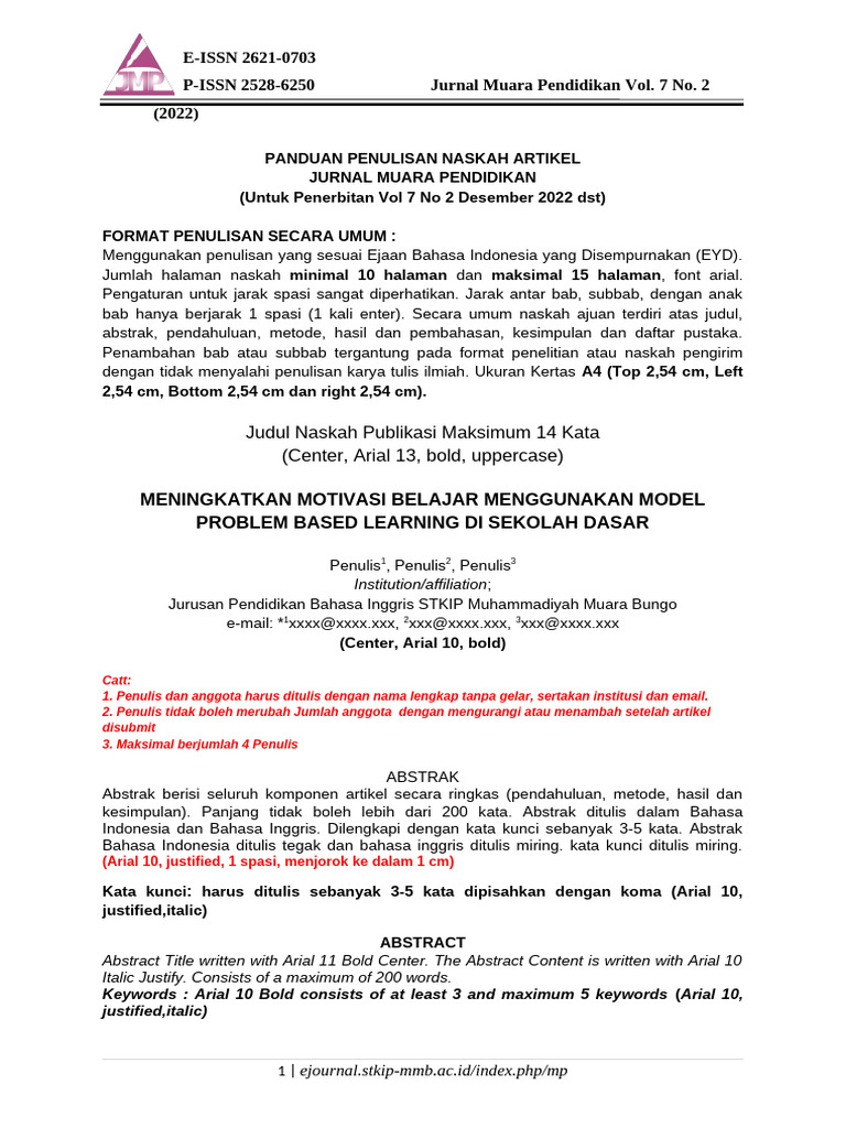 Panduan Penulisan Jurnal Pendidikan | PDF
