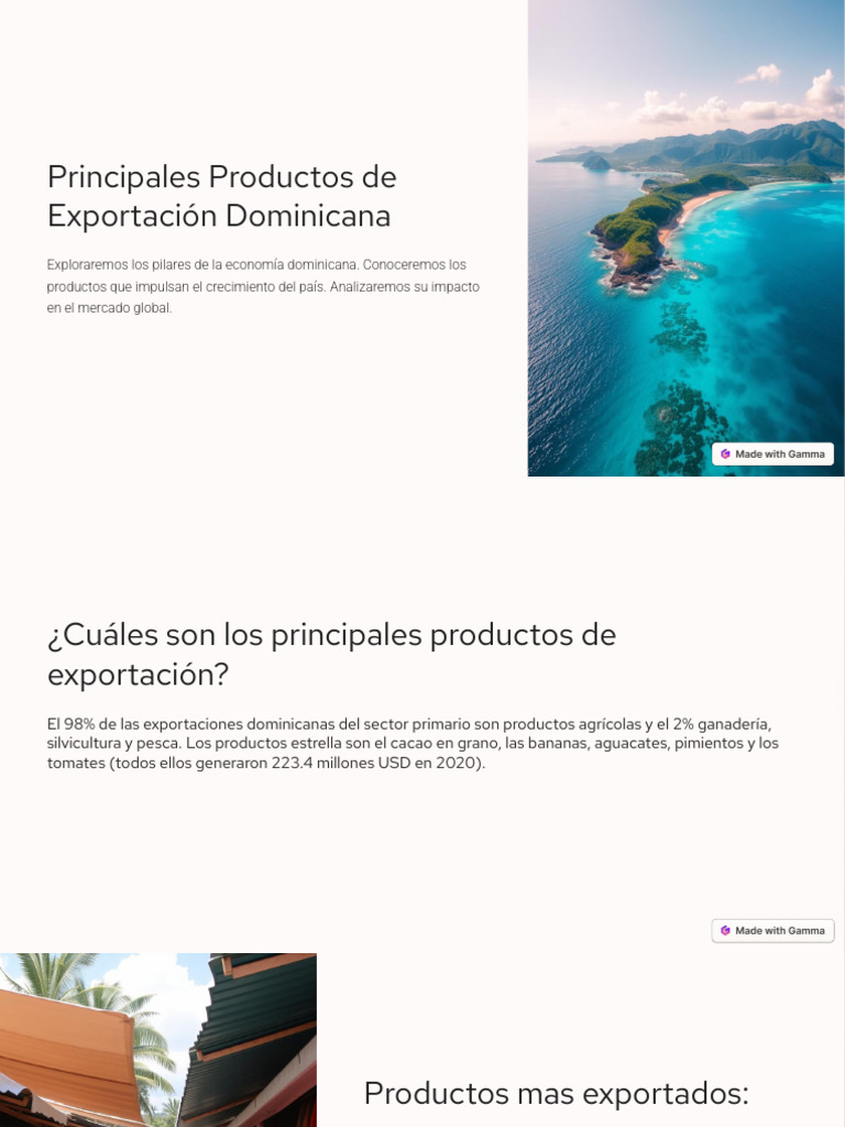 Principales Productos de Exportación RD | PDF | Mercado (economía ...