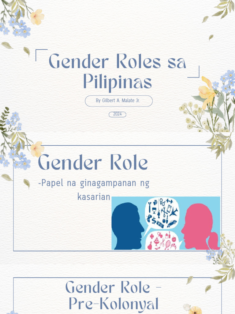 Gender Roles Sa Pilipinas | PDF
