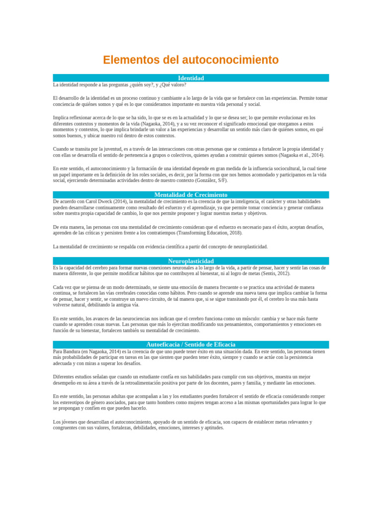 Autoconocimiento y Crecimiento Personal | PDF | Las emociones ...