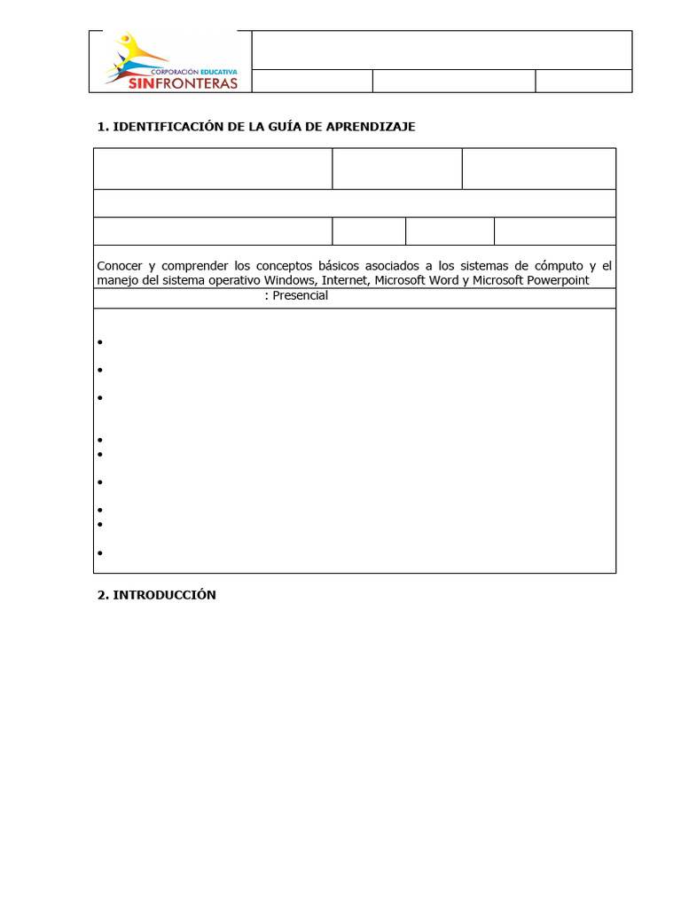Guia de Aprendizaje Informatica Basica | PDF | Microsoft | Microsoft ...