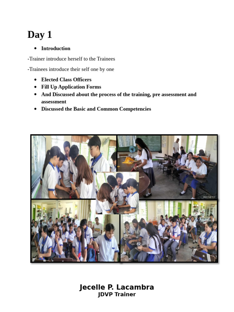 Trainer Introduce Herself To The Trainees - Trainees Introduce Their ...