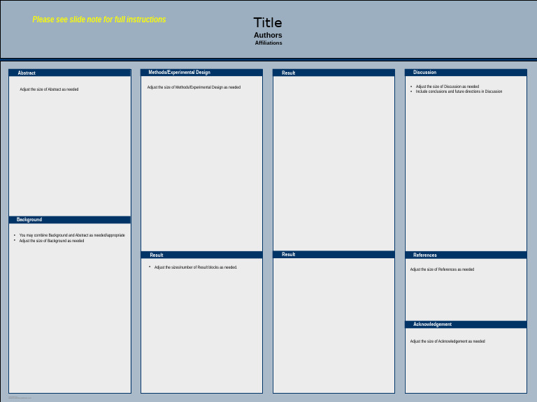 Please See Slide Note For Full Instructions: Result Discussion Methods ...