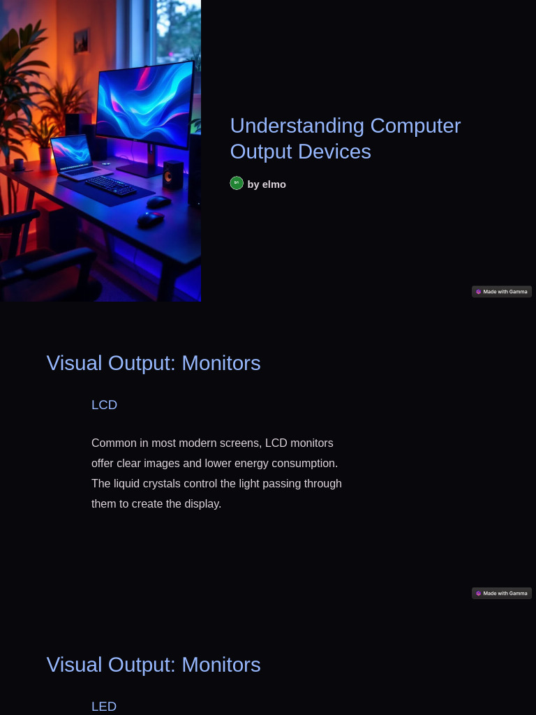 (Dumonyagan) Computer Output Device | PDF | Computer Monitor | Liquid ...