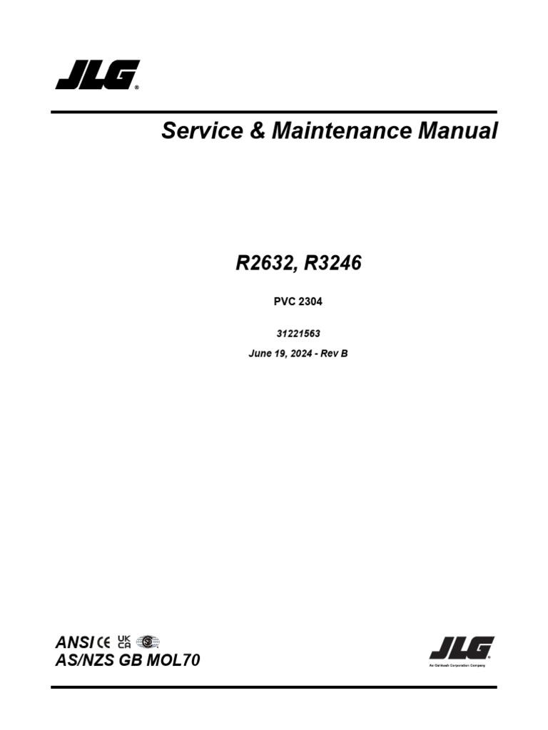 B R2632 R3246 JLG Service English | PDF | Alternating Current ...