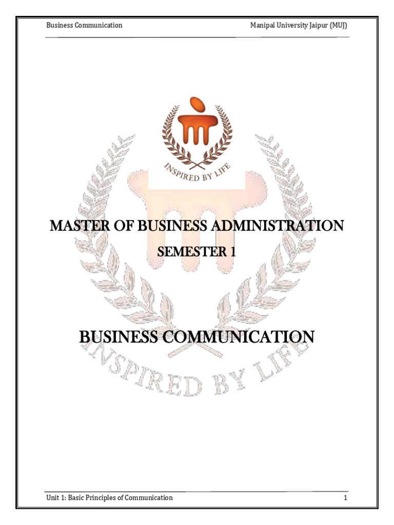 Principles of Business Communication | PDF | Communication | Nonverbal ...