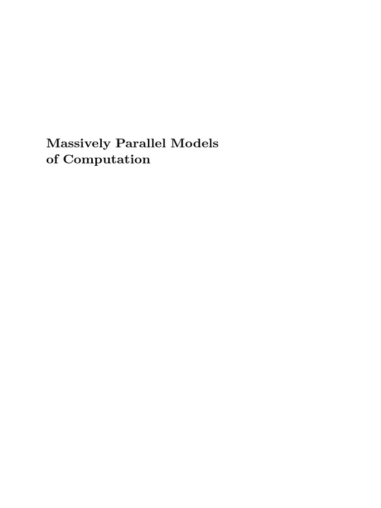 Massively Parallel Computation Models | PDF | Automata Theory ...