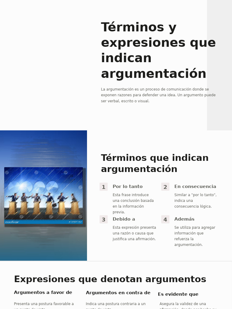 Términos Clave en Argumentación y Discursos | PDF | Argumento | Hablar ...