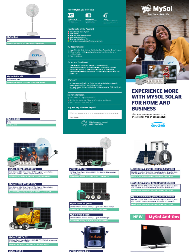 MySol Solar Products and Payment Guide | PDF | Identity Document