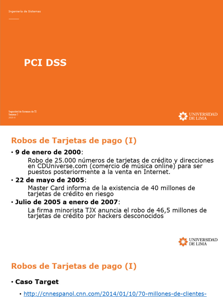 SSTI - 2025-0 Semana 5 - PCI DSS - Req | PDF | Seguridad | La seguridad ...