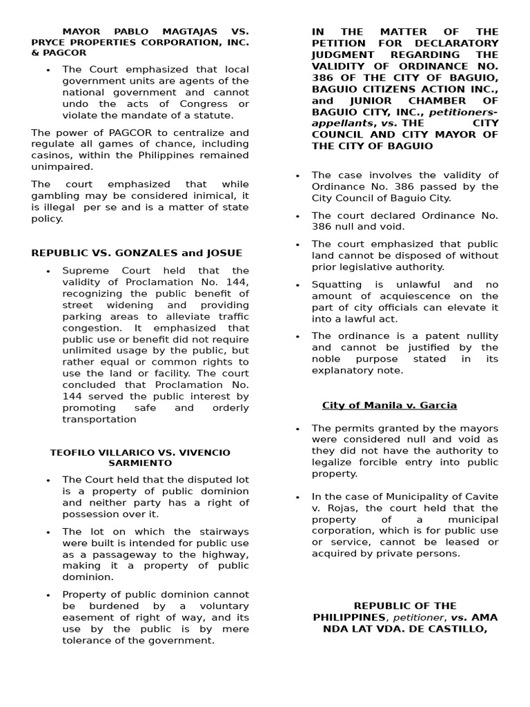 Philippine Public Land Legal Cases | PDF | Justice | Crime & Violence