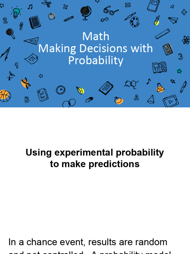 Making Decisions With Probability Revised | PDF | Probability | Odds