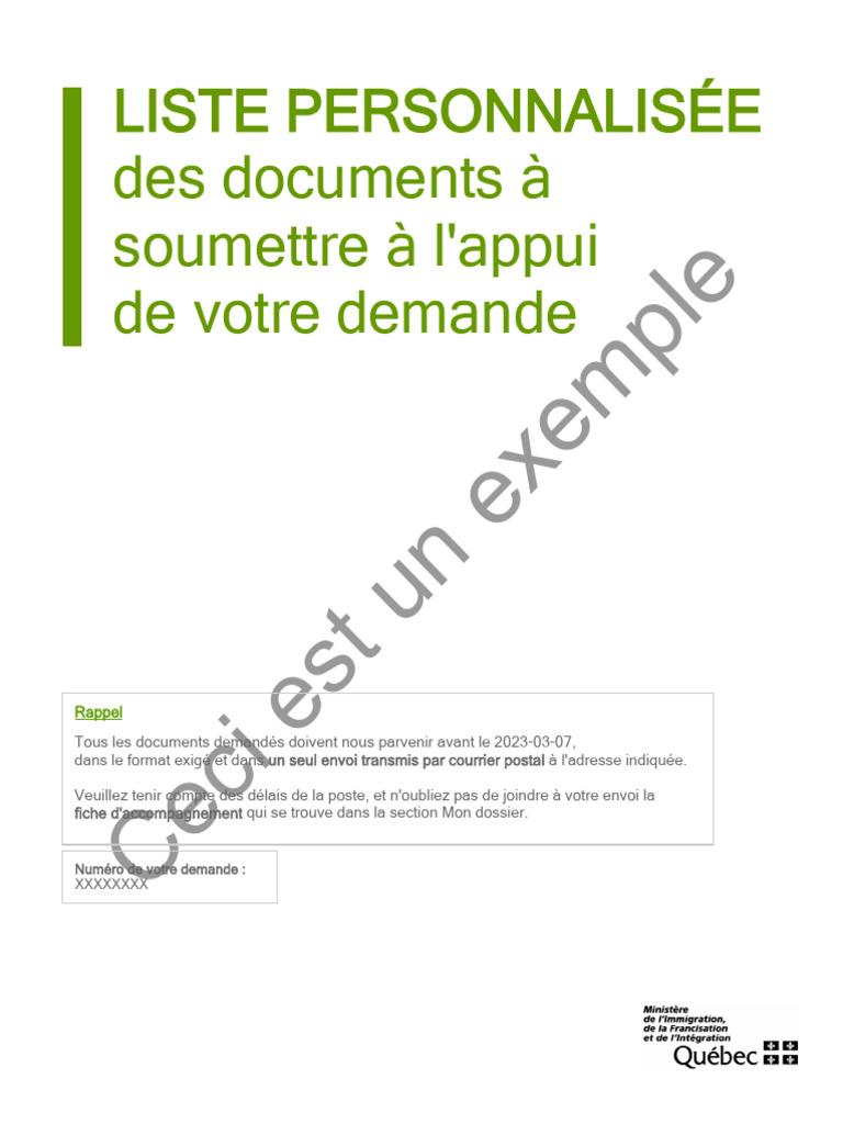 Documents requis pour votre demande | PDF | Traductions | Certificat de ...