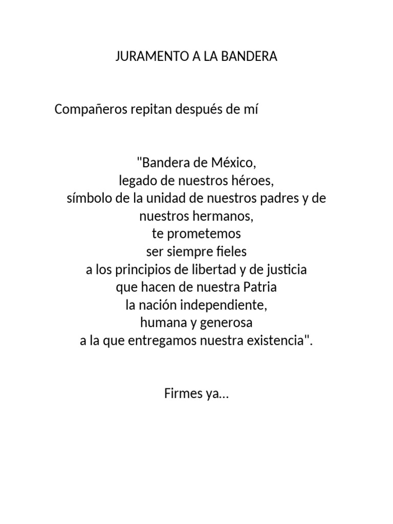 Juramento a la Bandera de México | PDF