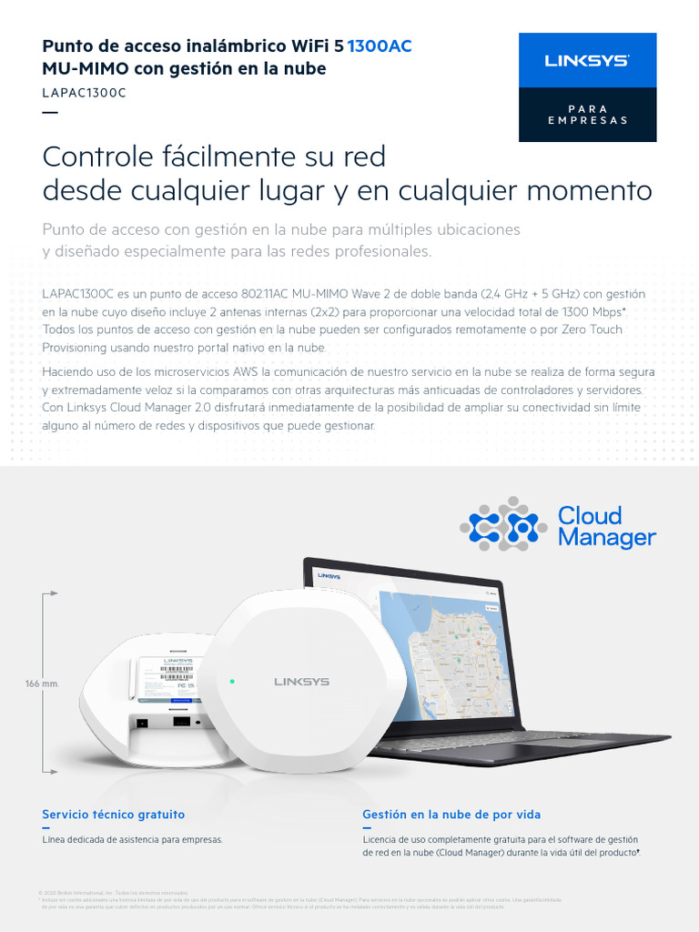 Linksys LAPAC1300C Datasheet Es | PDF | Computación en la nube | Ieee ...