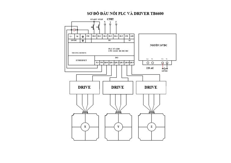 PLC and TB6600 Driver Connection Diagram | PDF