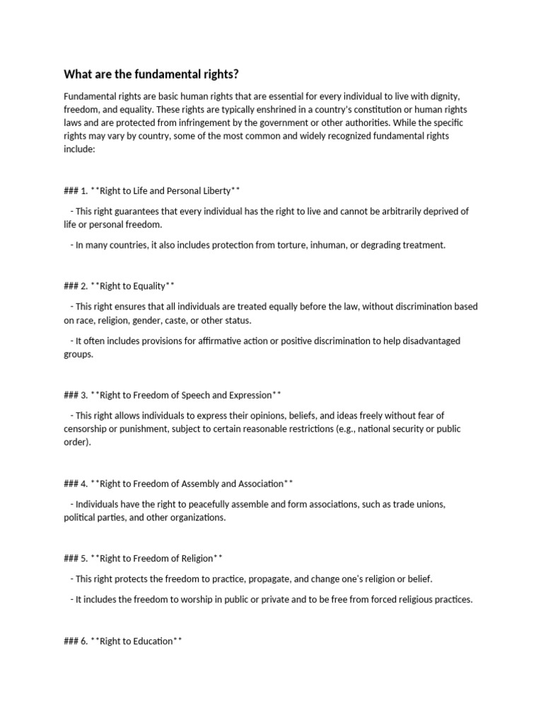 Overview of Fundamental Rights and Policies | PDF | Social Justice | Policy