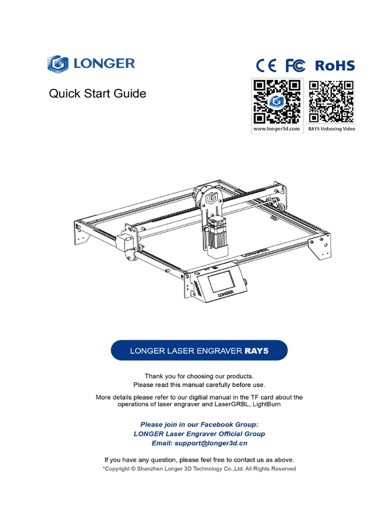 RAY5 Laser Engraver User Manual | PDF | Power Supply | Mains Electricity
